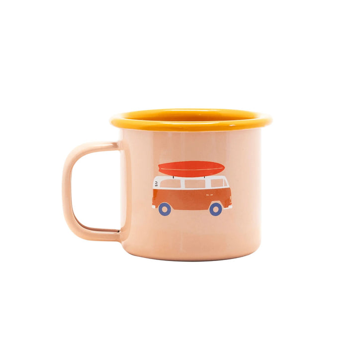 Kleine Emaille-tasse Becher Kinder ''Camping", Roadtyping