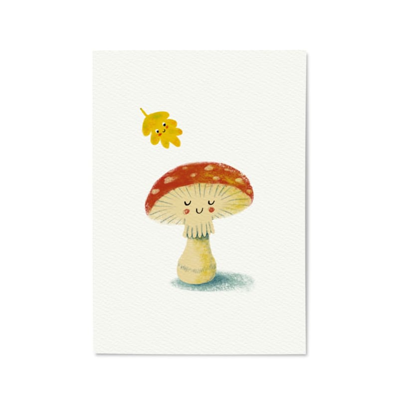 Poster A5 Druck „Pilz” , Illuster