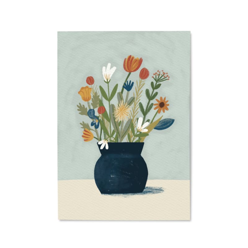 Poster A5 Druck „Vase” , Illuster