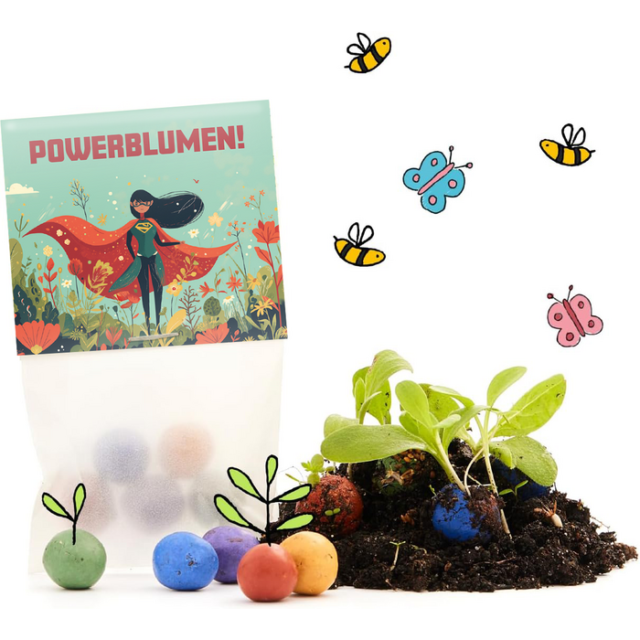 5er Blumenmurmeln „Powerblumen“, Die Stadtgärtner