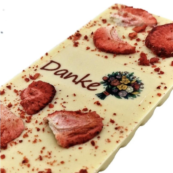 Tafel Schokolade weiß „Danke“, Ritonka