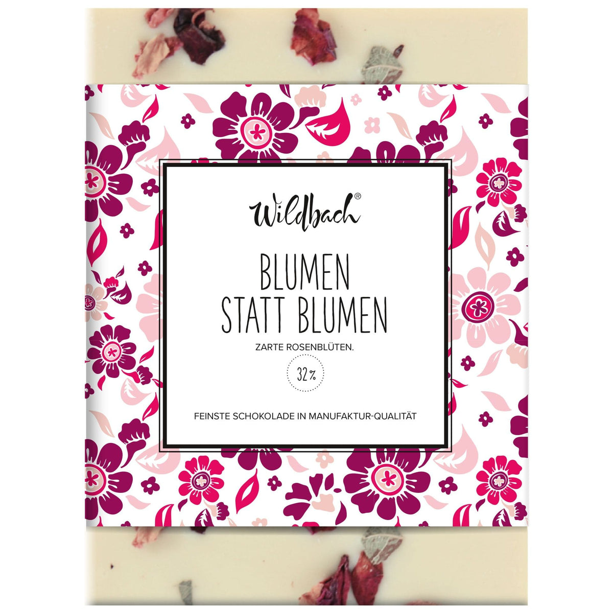 Tafel Schokolade „Blumen statt Blumen“, 70g, Wildbach