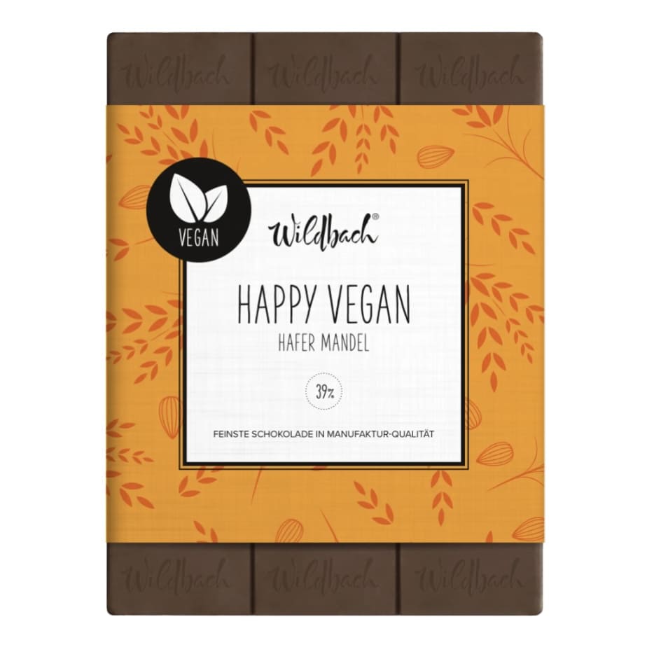 Tafel Schokolade „Happy Vegan“, 70g, Wildbach