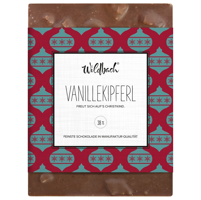 Tafel Schokolade „Vanillekipferl“, 70g, Wildbach