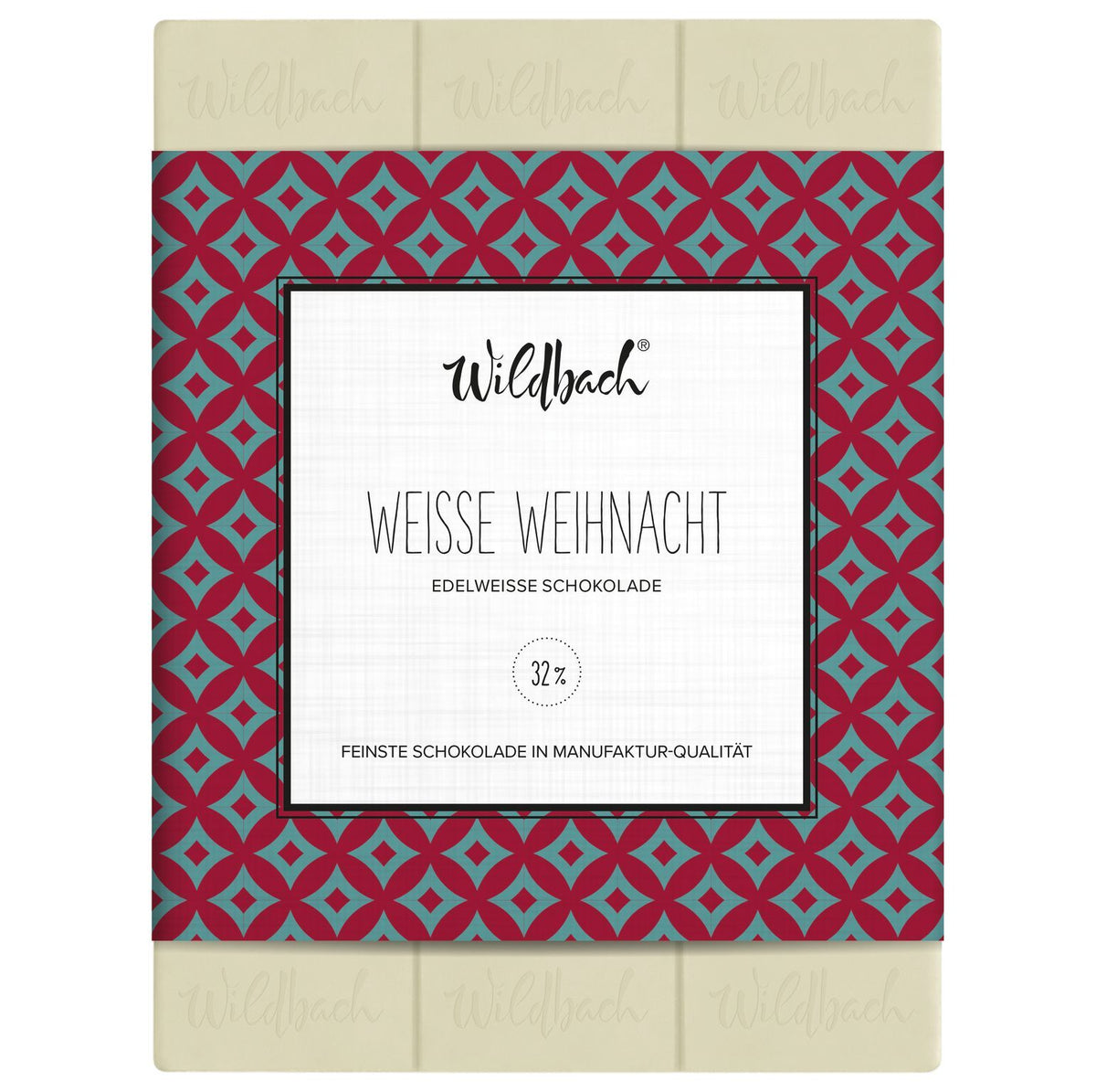 Tafel Schokolade „Weisse Weihnacht“, 70g, Wildbach