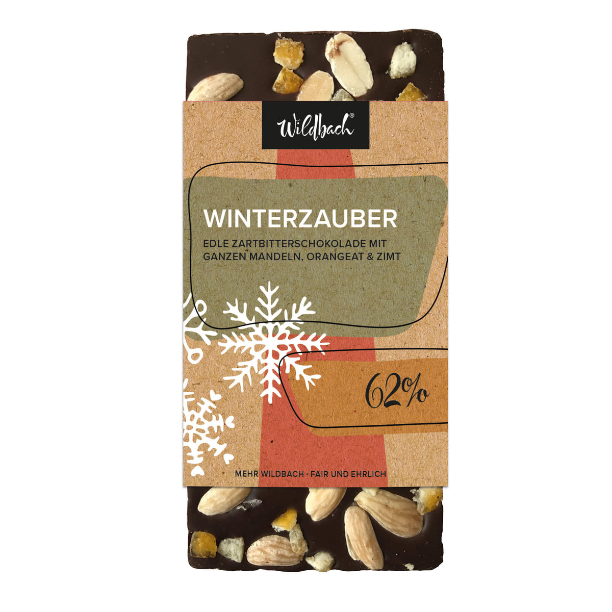 Tafel Schokolade „Winterzauber“, 90g, Wildbach