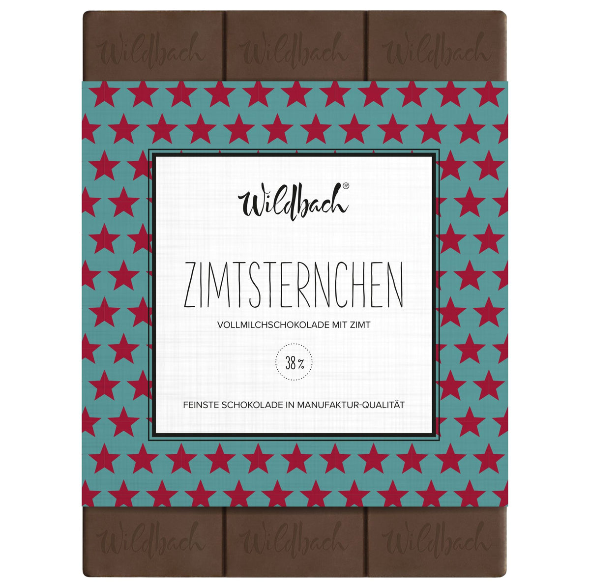 Tafel Schokolade „Zimtsternchen“, 70g, Wildbach