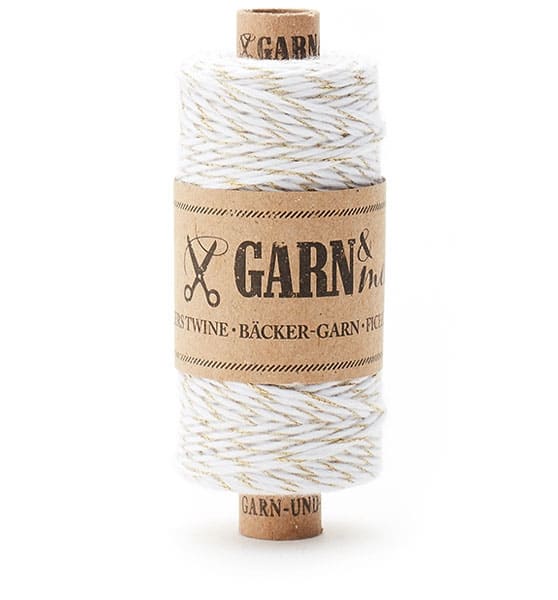 Bäcker-Garn gold-weiß 1mm (16g), Garn&mehr