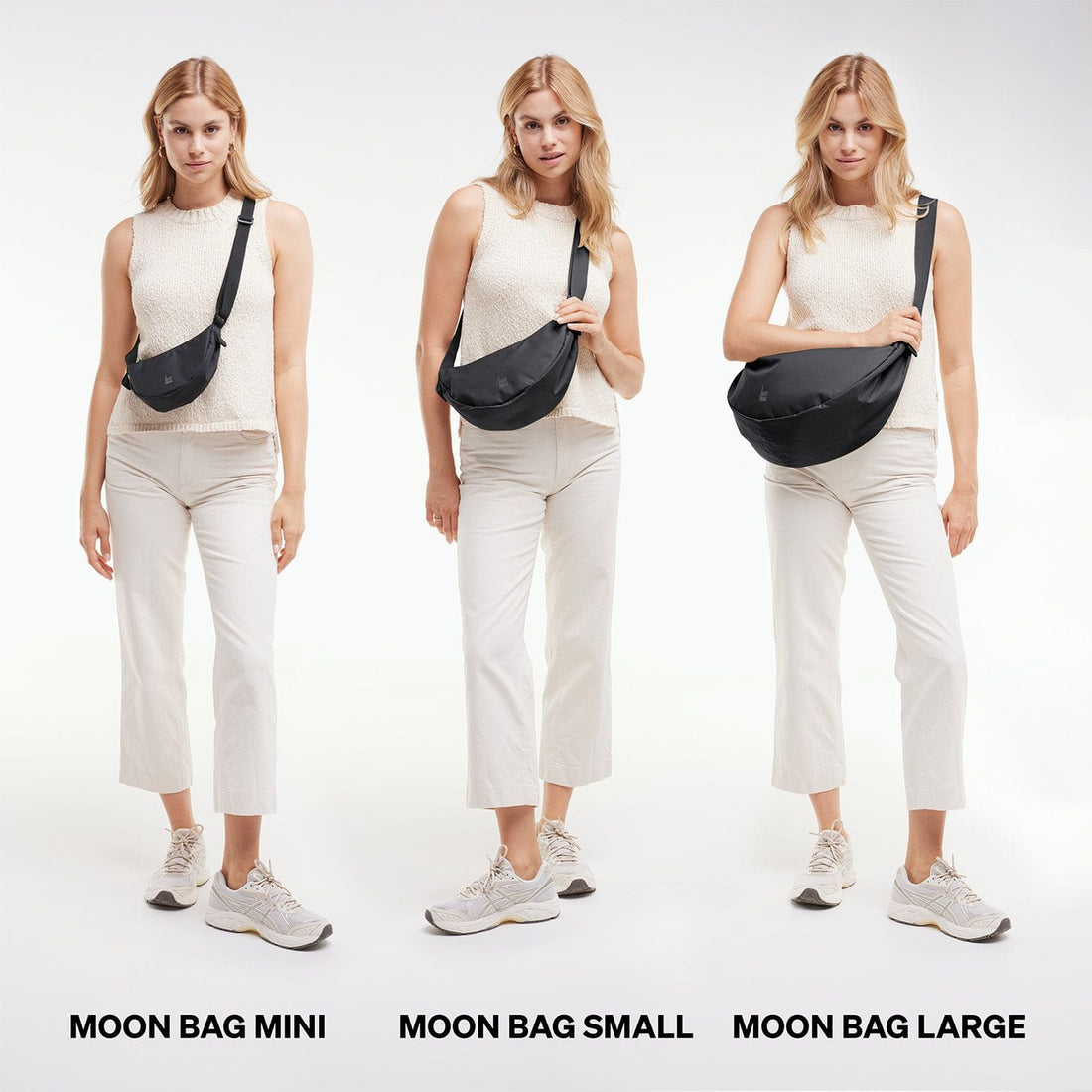 Got Bag Moon-Bag Mini, kleiner Rucksack und Hüfttasche aus recyceltem Material, zeigt stilvolles Design und nachhaltige Verarbeitung