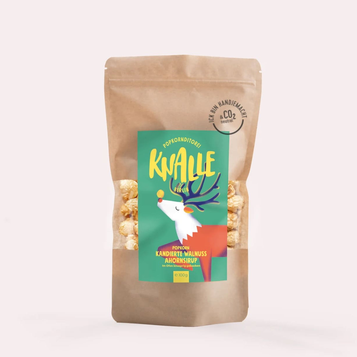 Popcorn Kandierte Walnuss Ahornsirup - saisonal limitiert, 100g, Knalle Popcorn