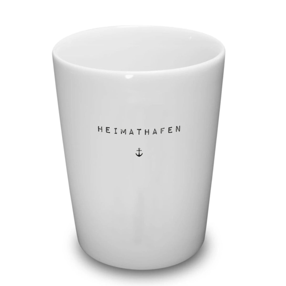 Keramik Becher/ Tasse „Heimathafen“, Goldscherben