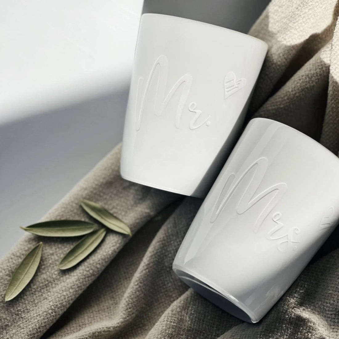 Keramik Becher graviert, Goldscherben