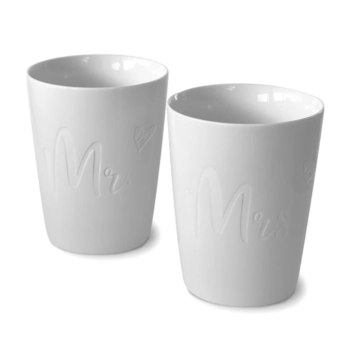 Keramik Becher/ Tasse „Mr & Mrs“ Gravur, Goldscherben