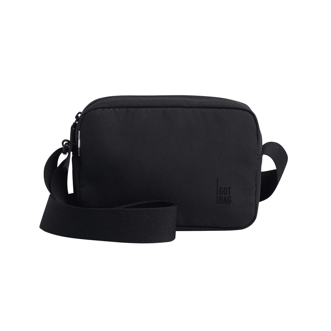Got Bag Crossbody-Bag aus recyceltem Material, stilvoller Rucksack und HipBag in schwarzer Farbe, mit verstellbarem Tragegurt