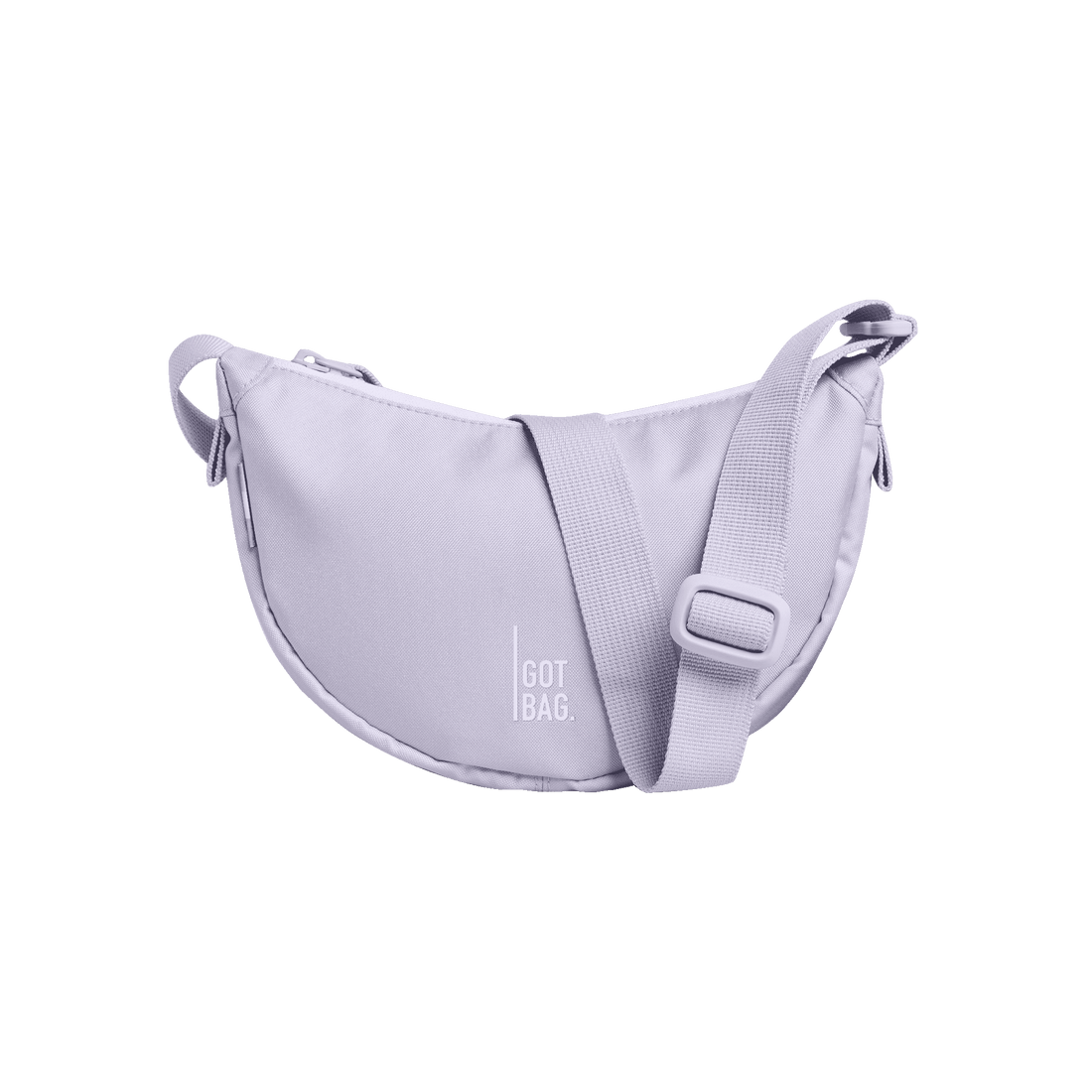 Kleine Moon-Bag von Got Bag aus recyceltem Material, zeigt stilvollen Rucksack und HipBag mit modernen Details.
