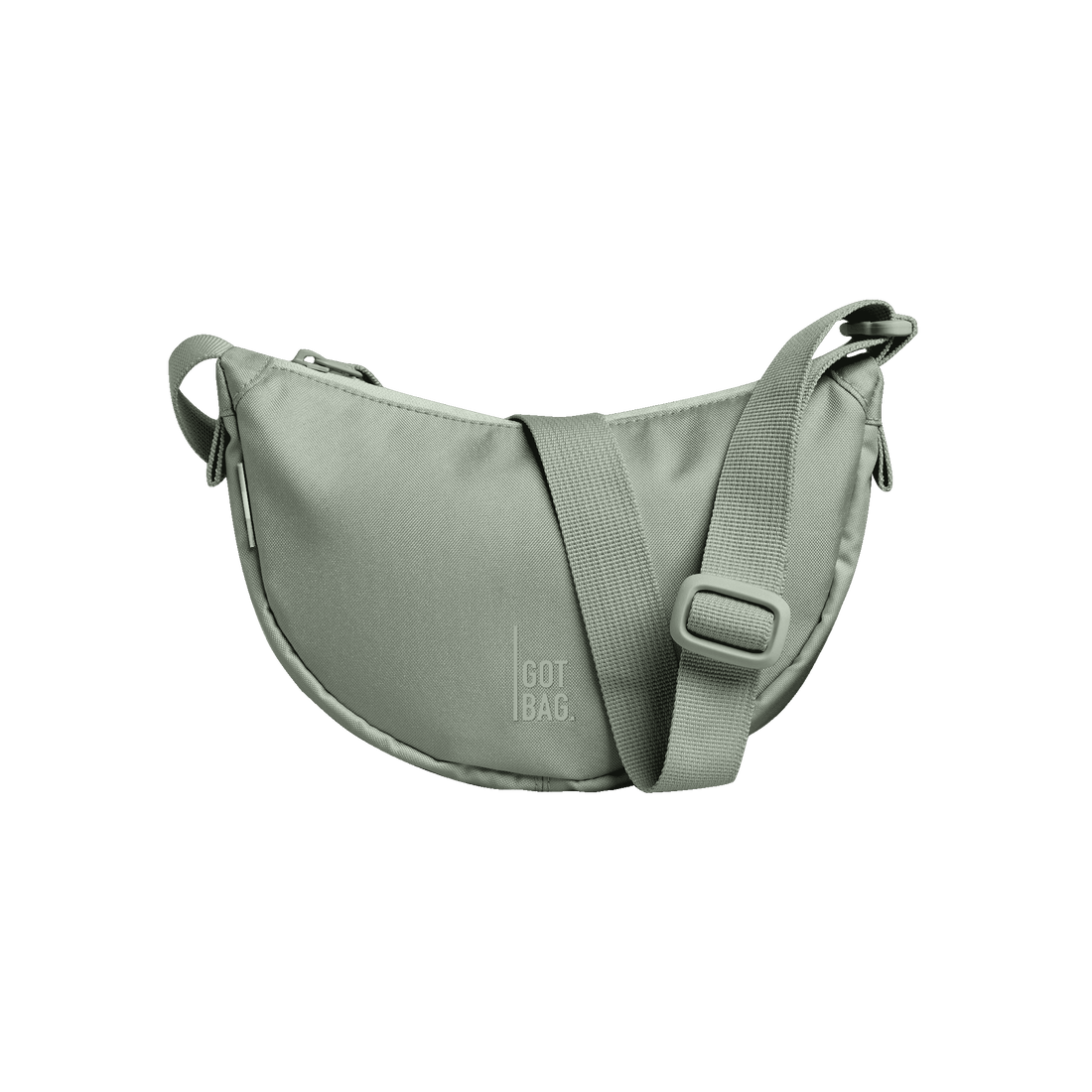Kleine Moon-Bag von Got Bag, umweltfreundlicher Rucksack und HipBag aus recyceltem Meeresplastik, mit verstellbarem Gurt.