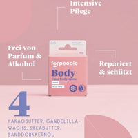 Feste Körperbutter vegan, 4 people who care