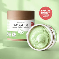 Dusch-Fluffs von Puremetics, 3-in-1 Körperpflege, weiche Textur, ideal für Reinigung und Pflege der Haut