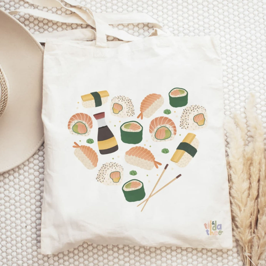 Jutebeutel mit Motiv, tilda & theo