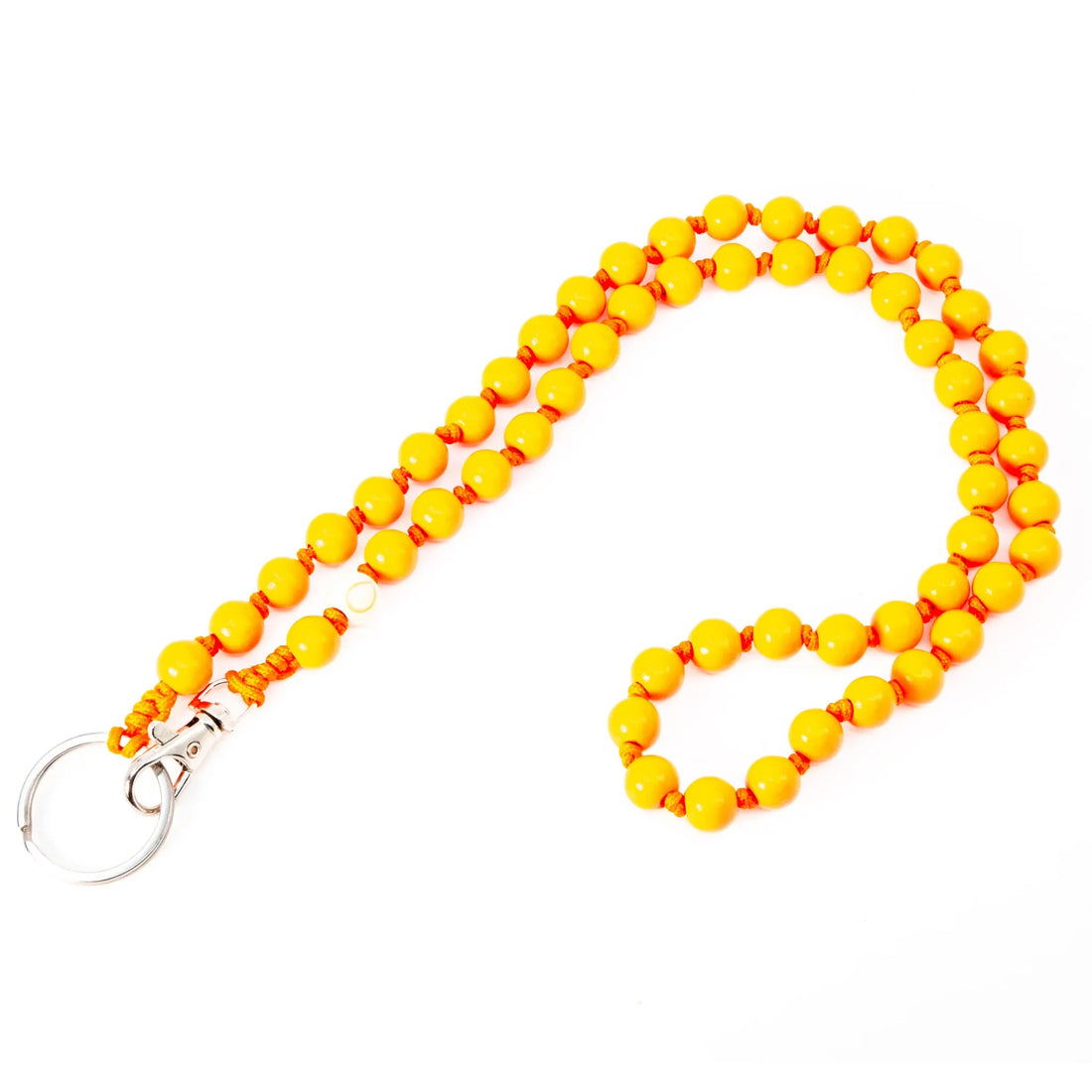 Langer Schlüsselanhänger aus Holzperlen von Dropletsy, dekoratives Accessoire mit natürlichen Holzperlen.