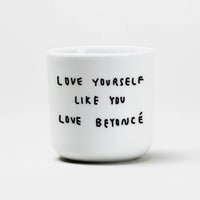 Keramik Becher/ Tasse mit Aufdruck, yahya studio