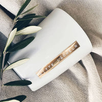 Keramik Becher Labelwriter gold, Goldscherben