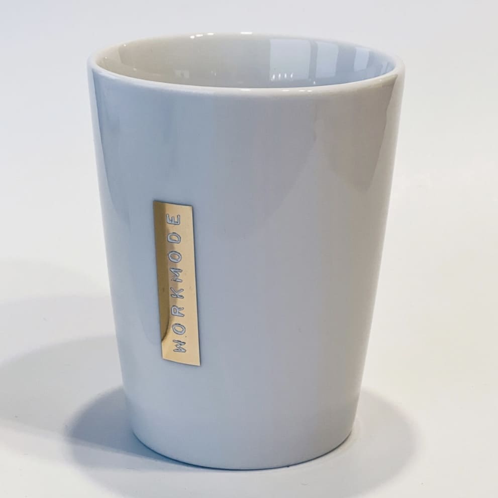 Keramik Becher Labelwriter gold, Goldscherben