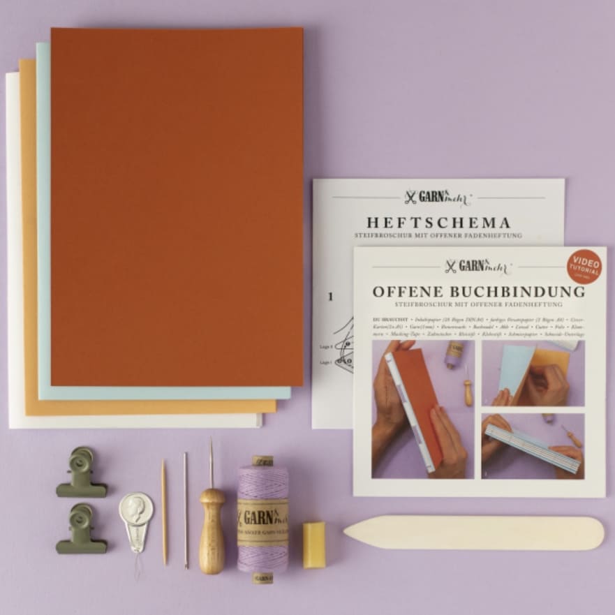 DIY -Set „Offene Buchbindung“, Garn&mehr