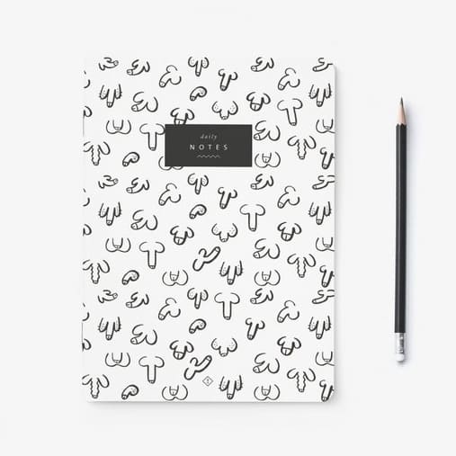 A5 Notizheft von typealive, elegante Papeterie mit linierten Seiten, ideal für Notizen und Skizzen, hochwertiges Design