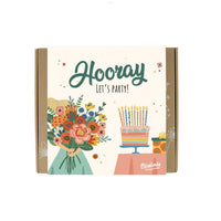 Blossombs Geschenk-Box Mittel mit Blumenmuster, geeignet für drinnen und draußen, dekorative Verpackung, buntes Design.