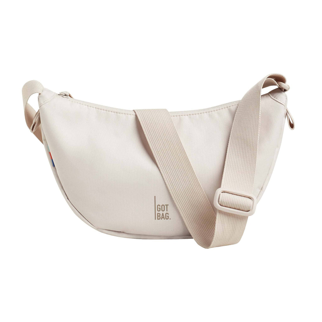 Kleine Moon-Bag von Got Bag, Rucksack und Hüfttasche, aus recyceltem Material, zeigt stilvolles Design und nachhaltige Verarbeitung.