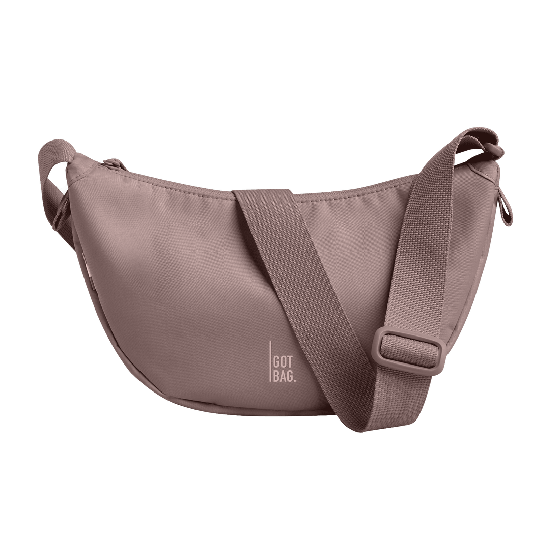 Kleine Moon-Bag Rucksack von Got Bag, nachhaltiger Rucksack aus recyceltem Meeresplastik, mit verstellbarem Schulterriemen.