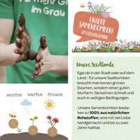 Seed Bombs mit Spruch - 5er Papiertüte, die Stadtgärtner