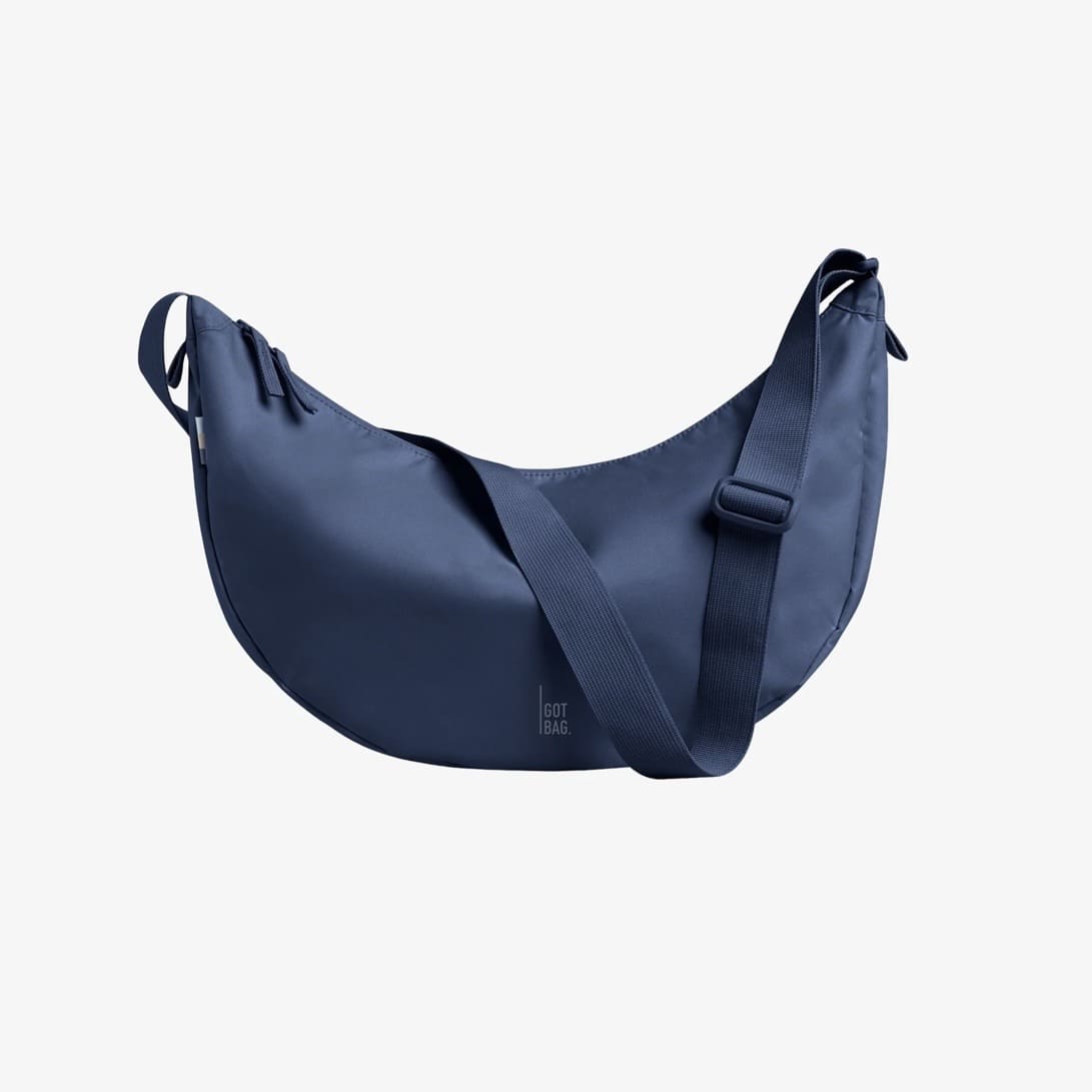 Großer Got Bag Moon-Bag Rucksack mit nachhaltigem Design, zeigt robuste Tragegriffe und stilvolle, umweltfreundliche Details.