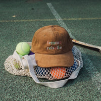 Cord Cap mit Aufschrift, Femme de Marin