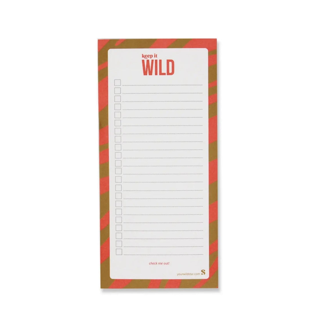 Wildstar To Do Notizblock aus Papeterie mit weißem Papier und pinkem Einband, ideal zum Organisieren und Notieren.