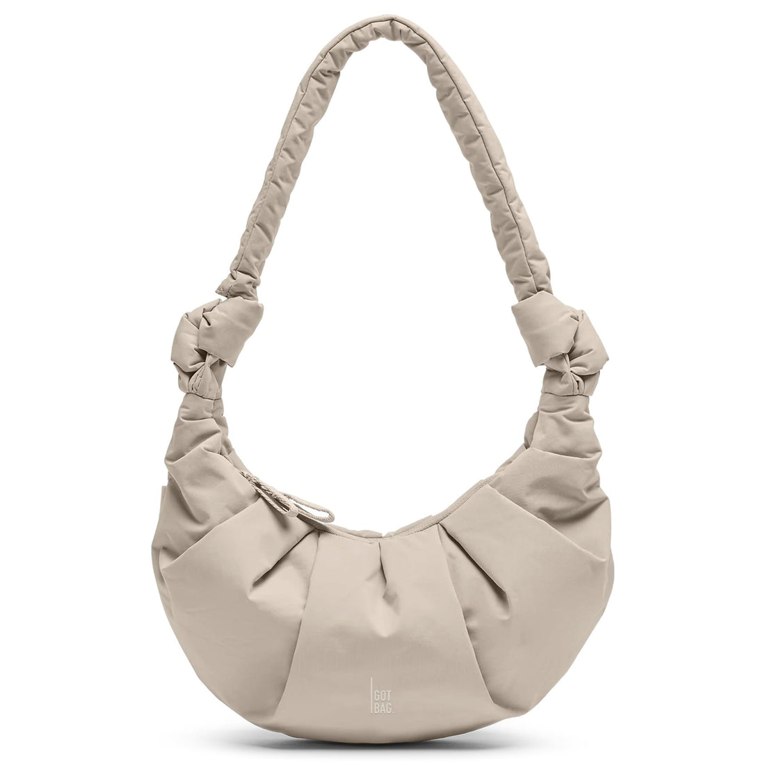 Kleine Pleat-Moon-Bag von Got Bag, nachhaltiger Rucksack und HipBag, aus recyceltem Meeresplastik, mit Falten-Design.