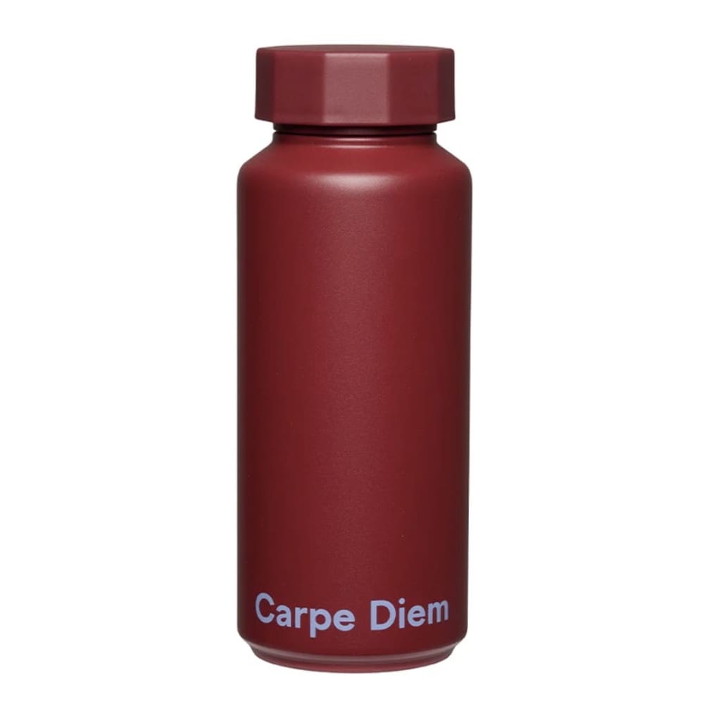 Designletters Thermo Trinkflasche für drinnen und draußen, robuste Edelstahlflasche mit dekorativem Schriftzug, ideal für unterwegs