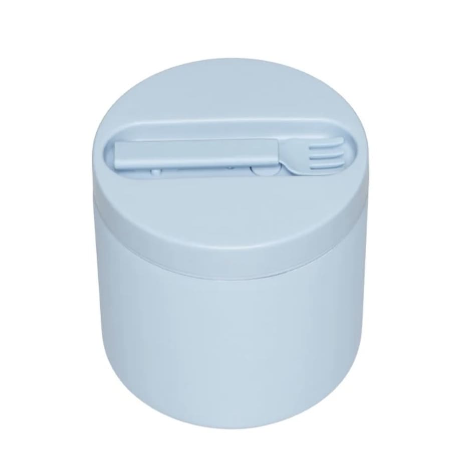 Reise-Thermo-Lunchbox von designletters, für drinnen und draußen, mit isolierter Hülle und praktischen Tragegriffen.
