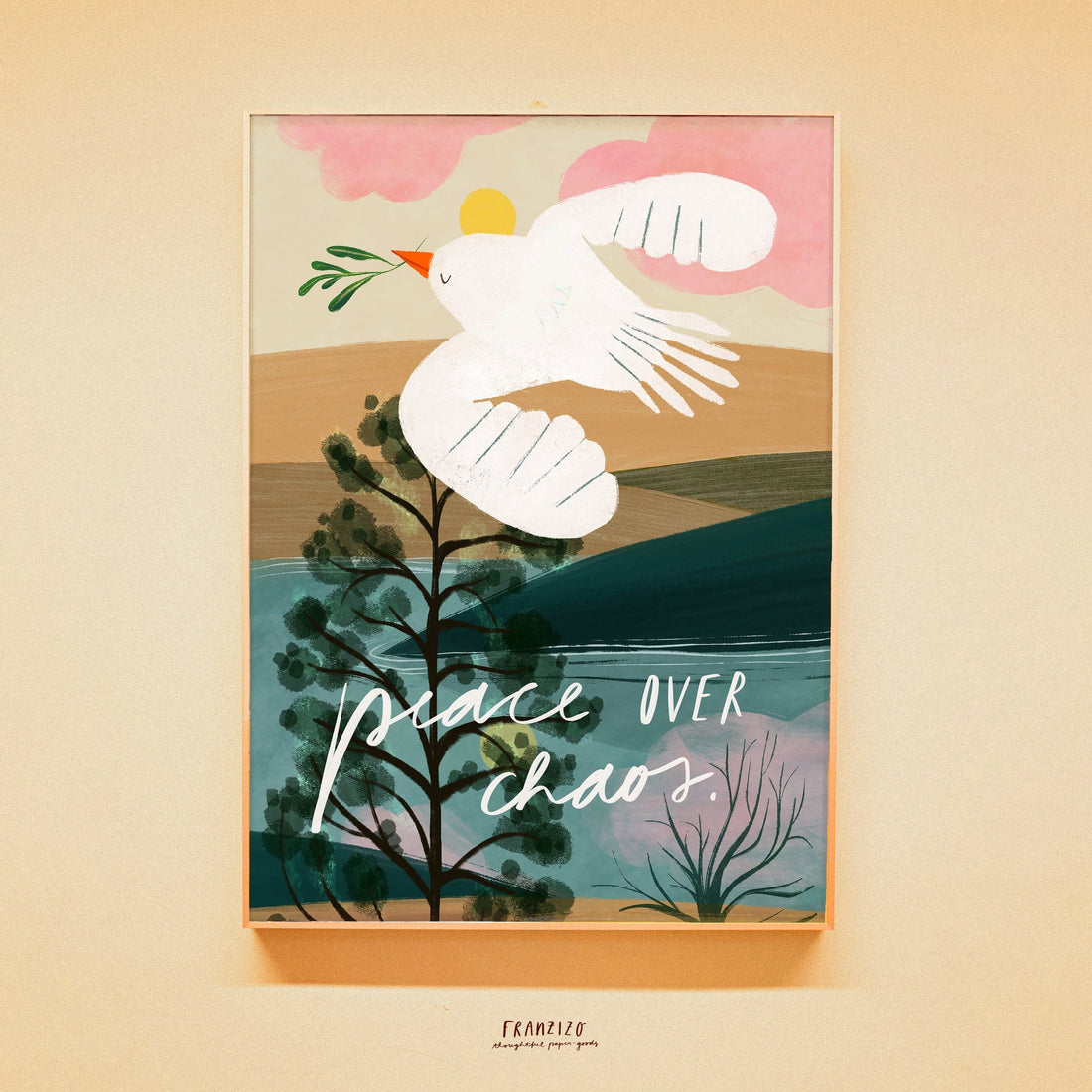 A4 Poster von Franzizo, farbenfrohes Papeterie-Design mit kreativen Mustern, ideal für Wanddekoration oder Büro.