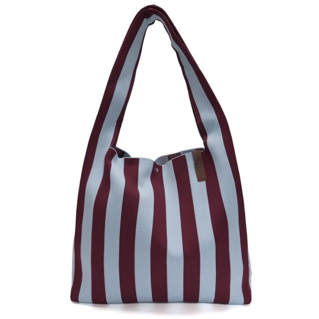 Lois Shopper von Lot83, stilvolle, große Einkaufstasche aus Bekleidung mit robustem Stoff und modernen Design, frontal Ansicht