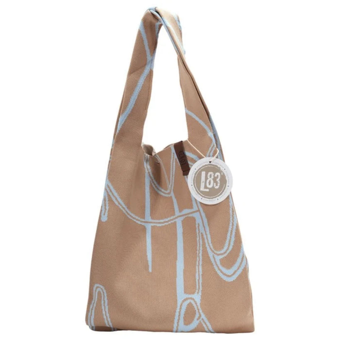 Lot83 Shopper Lois aus Bekleidung, große Tasche, weiches Material, schwarzes Design, perfekt für Alltag und Einkäufe.