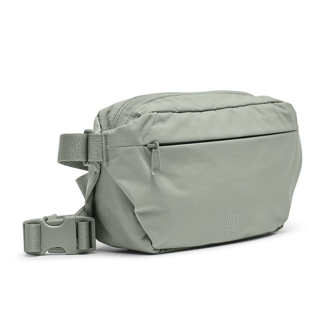 Got Bag Adapt-Sling-Bag, ein schwarzer Rucksack und HipBag mit verstellbarem Schultergurt, aus recyceltem Material gefertigt.