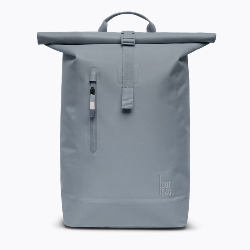 Leichter Got Bag Rucksack Roll-Top Lite 2.0 aus recyceltem Material, mit rollbarem Verschluss und verstellbaren Trägern.