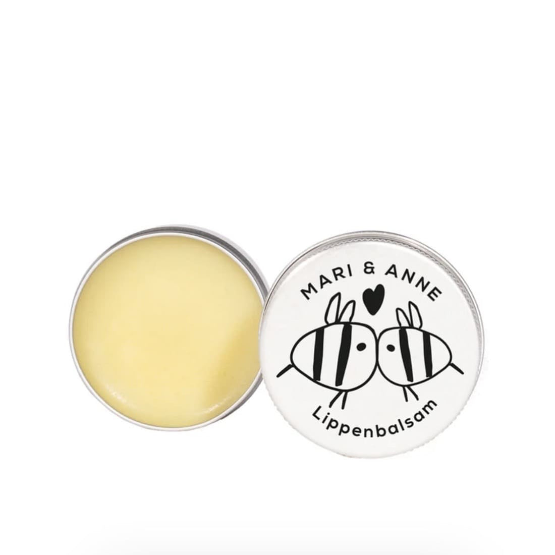 Lippenbalsam und Pflege von Mari & Anne, natürliche Textur, in einer eleganten Verpackung, ideal für gepflegte Lippen.