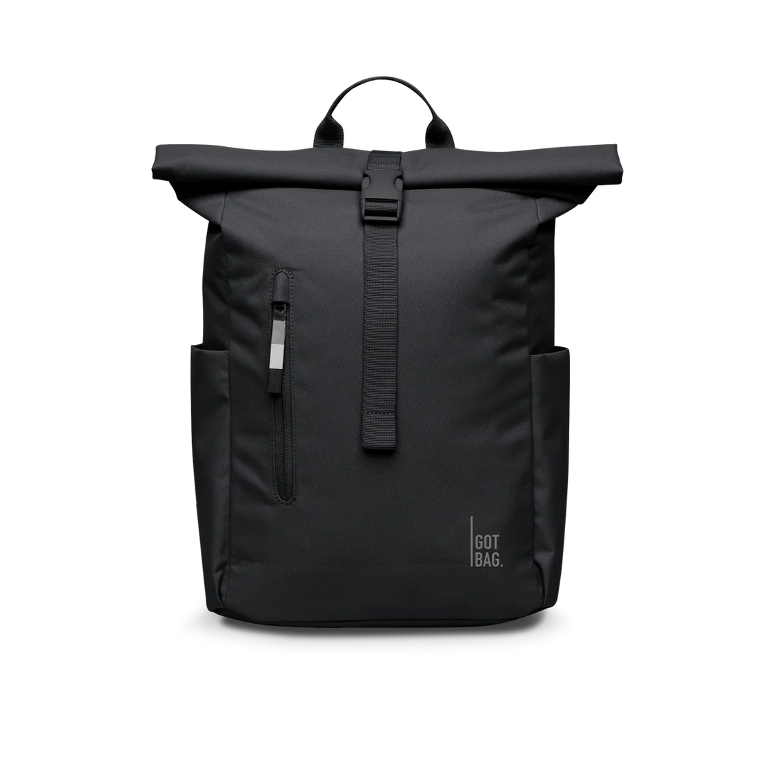 Kleiner Roll-Top Rucksack Easy Small von Got Bag, nachhaltiger Rucksack aus recyceltem Material, mit verstellbaren Schultergurten.