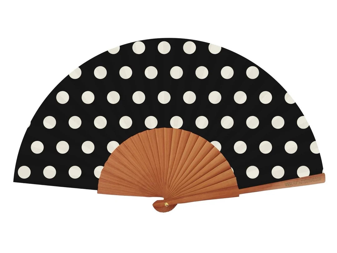 Fächer mit Aufschrift von Fantastico, elegantes Accessoire, bunte Stofffächer mit dekorativer Beschriftung