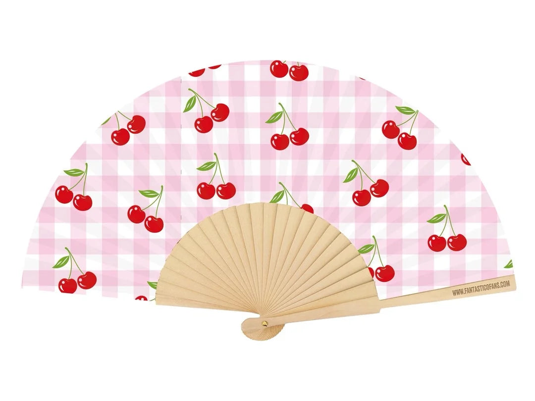 Fächer mit Aufschrift von Fantastico, handliches Accessoire, bunter Stoff mit dekorativer Aufschrift, ideal für den Sommer