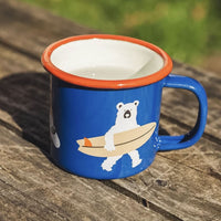 Kleine Emailletasse für Kinder von Roadtyping, perfekt für drinnen und draußen, bunte Emailletasse mit kindgerechtem Design