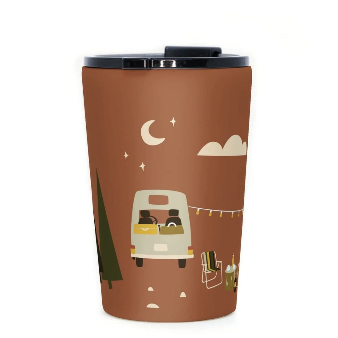 Kaffeebecher to go von Roadtyping, isolierter Thermobecher für drinnen und draußen, mit Deckel und stilvollem Design